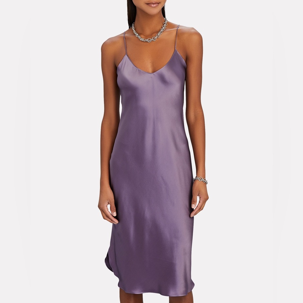 NILI LOTAN Satin-Finish Cami Dress